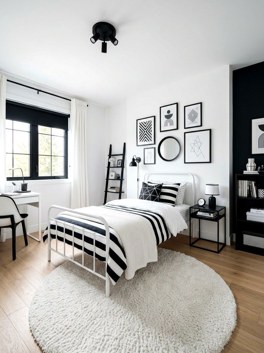 Monochrome boys bedroom - 30 boys bedroom decor ideas