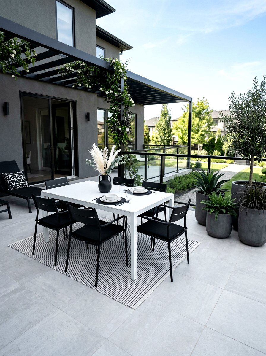 Monochrome patio decor - 30 Scandinavian patio ideas