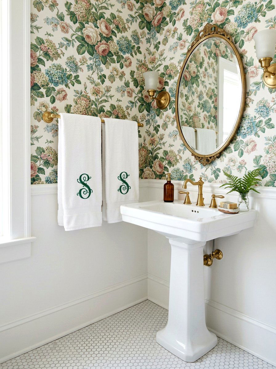 Monogram Bathroom Hand Towels - 30 southern prep decor ideas