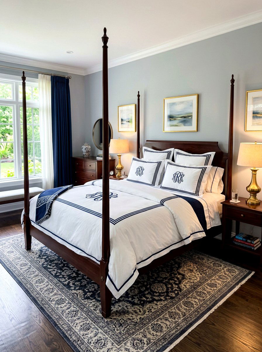 Monogram Bedding Set - 30 southern prep decor ideas