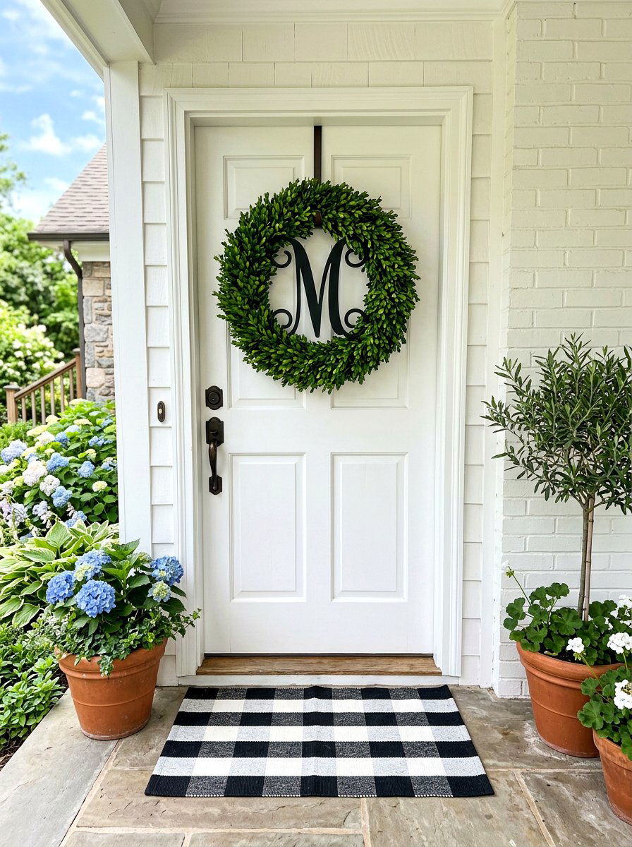 30 Exterior Wreath Styling Ideas to Make Your Front Door Pop