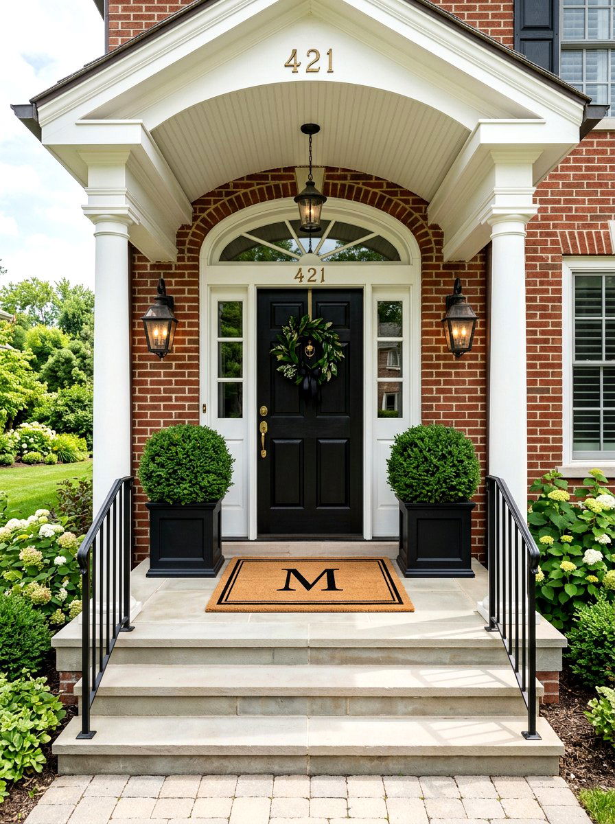 Monogrammed Initial Door Mat - 30 front porch rug ideas