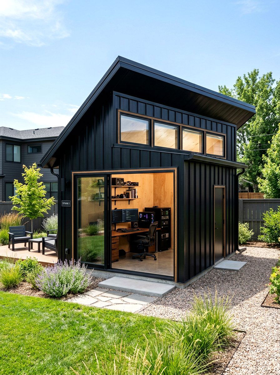 Monoslope Roof Shed - 30 office shed ideas