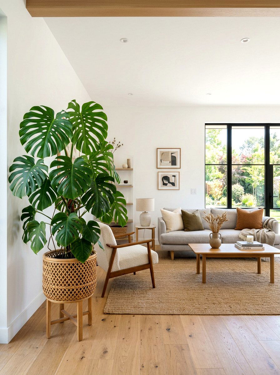 Monstera Deliciosa - 30 tropical indoor plant ideas