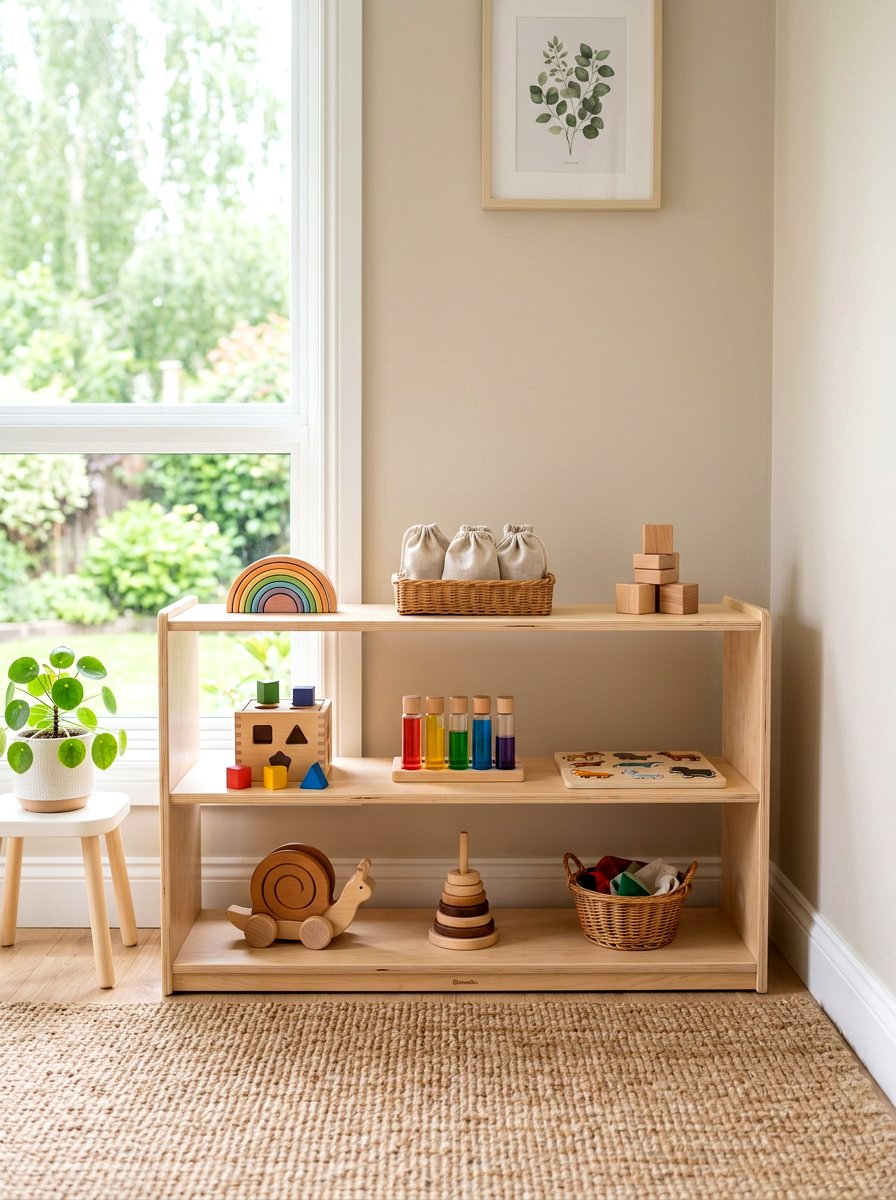 Montessori Toy Shelf - 30 playroom closet ideas