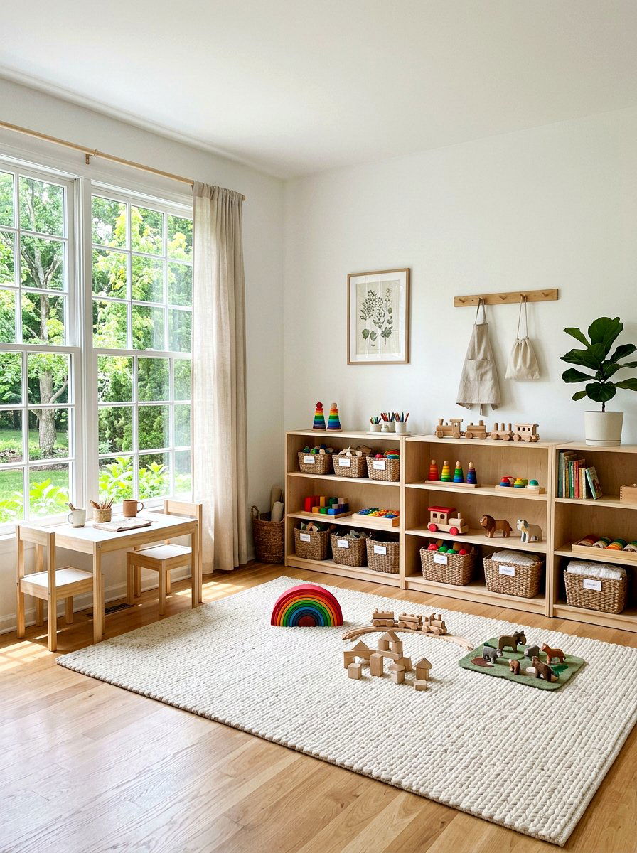 Montessori Toy Storage - 30 toy library playroom ideas