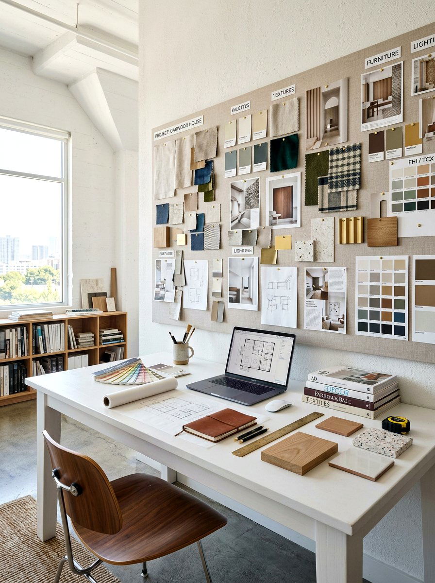 Mood Board Workspace - 30 offline home office ideas