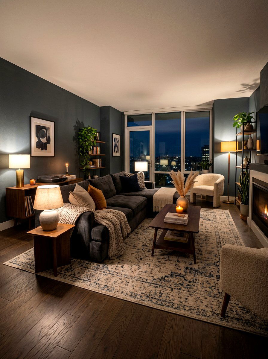 Mood Lighting Living Room - 30 lamp lit living room ideas