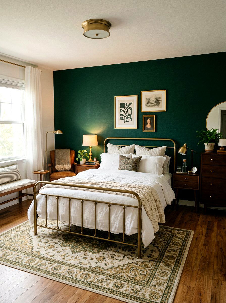 Moody Accent Wall Guest Bedroom - 30 guest bedroom ideas