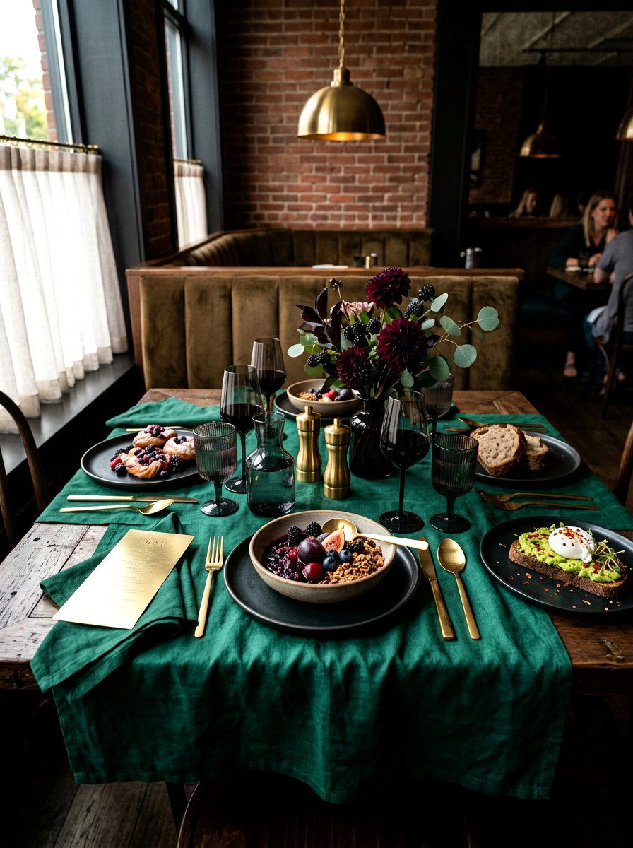 Moody Brunch Table - 30 brunch tablescape ideas
