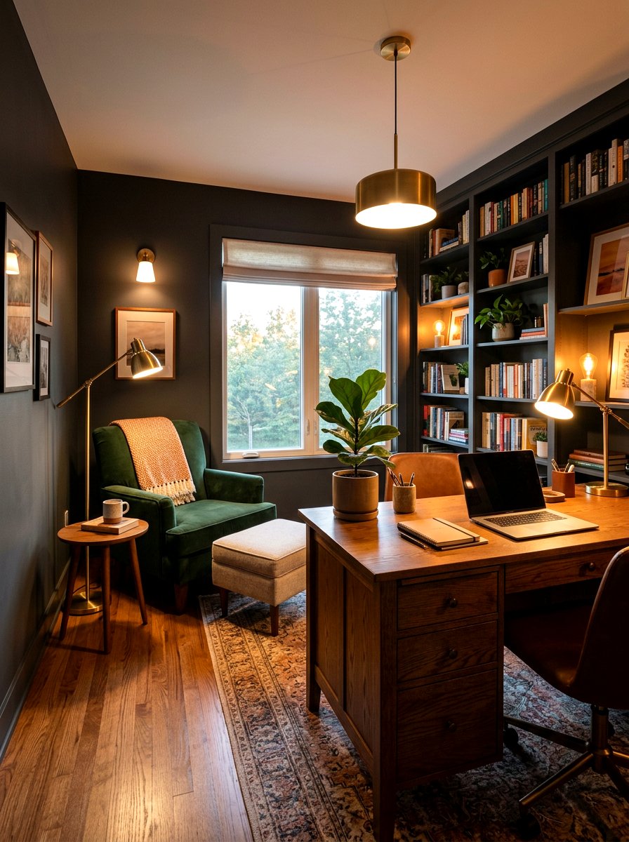 Moody Built In Shelves Living Room - 30 moody living room ideas