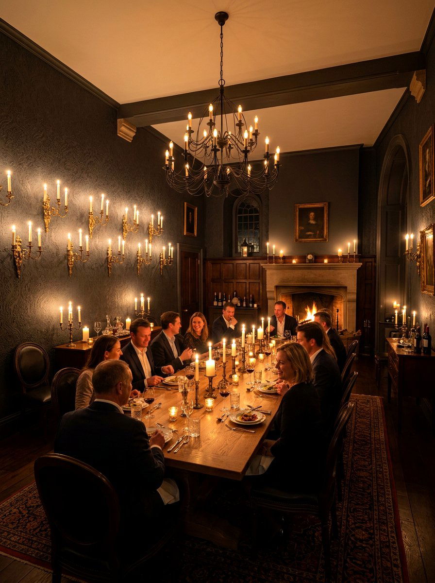 Moody Candlelight Dining Room - 30 moody dining room ideas