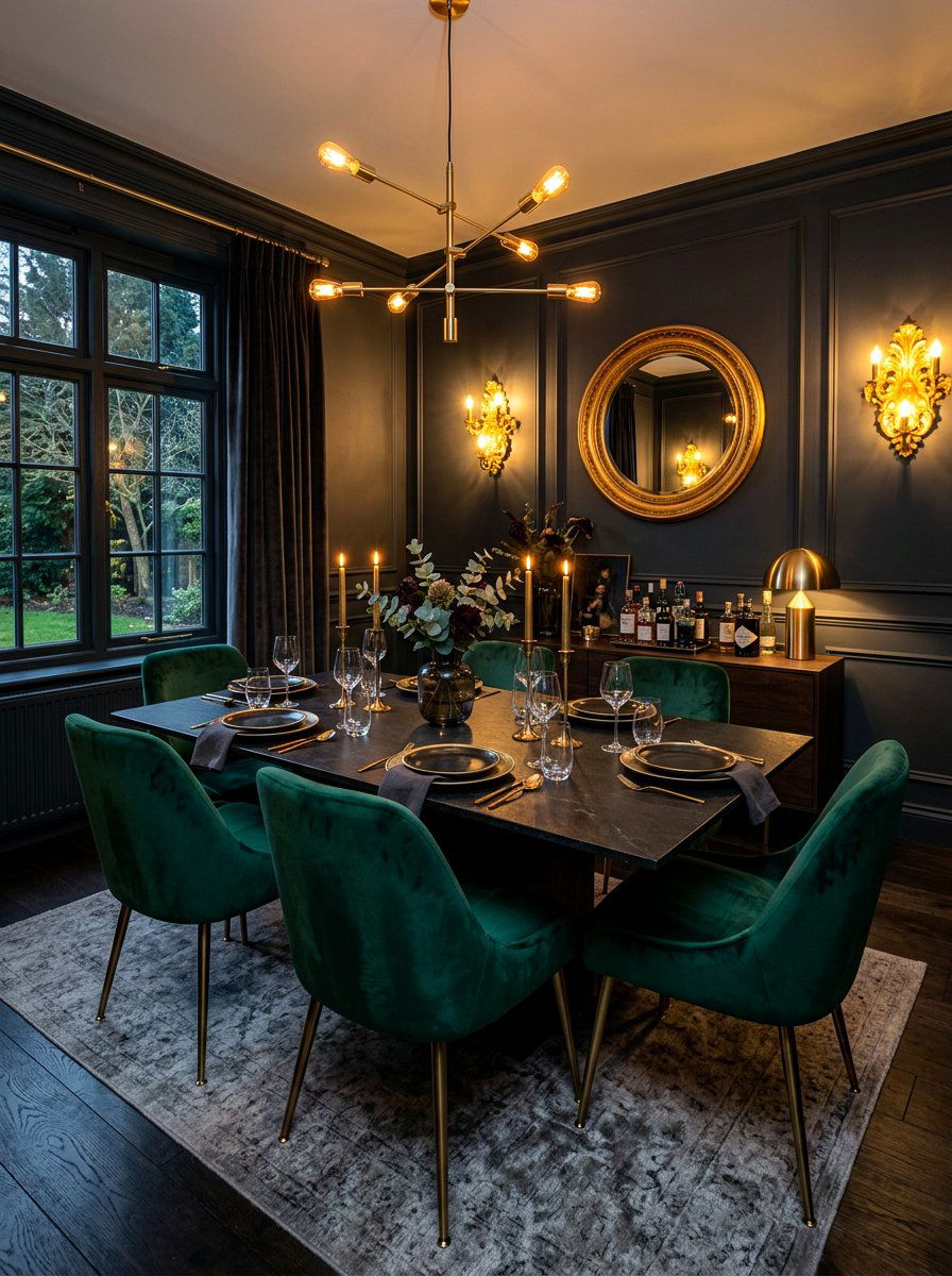 Moody Charcoal Dining - 30 formal dining room ideas