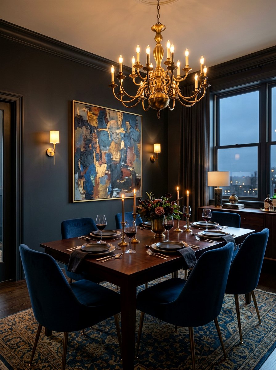 Moody Dark Dining Room - 30 viral dining room ideas