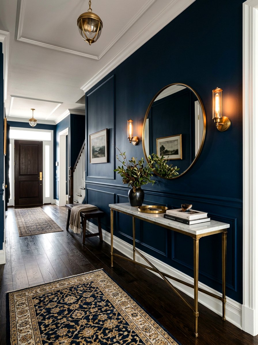 Moody Dark Entryway - 30 classic entryway ideas
