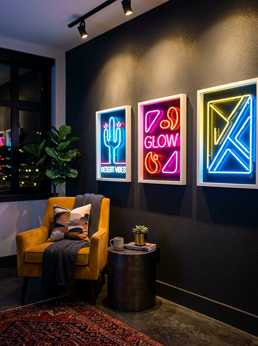 Moody Dark Interior - 30 maximalist art wall ideas