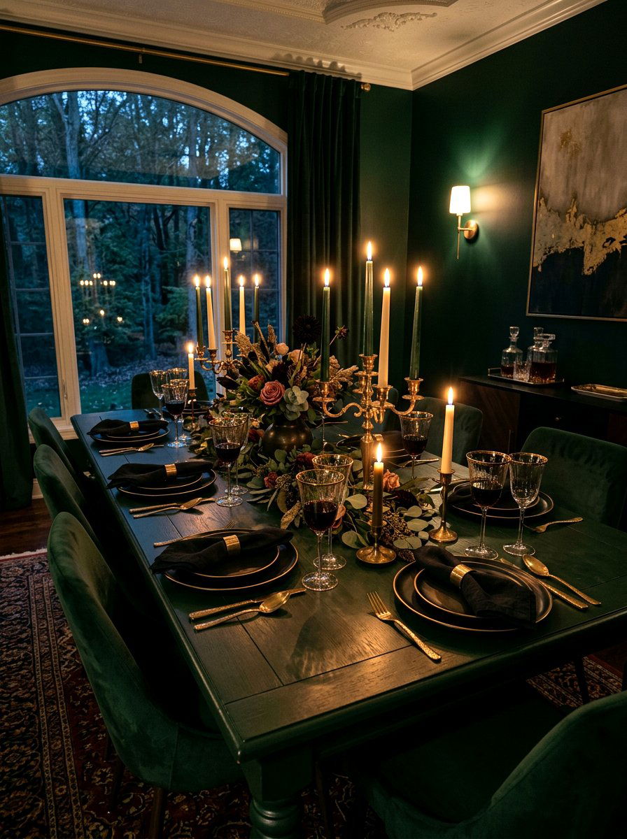 Moody Dark Table - 30 everyday table setting ideas