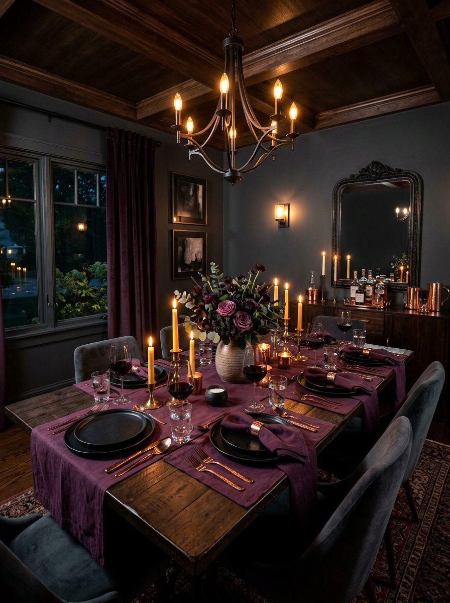 Moody Dark - 30 formal table setting ideas