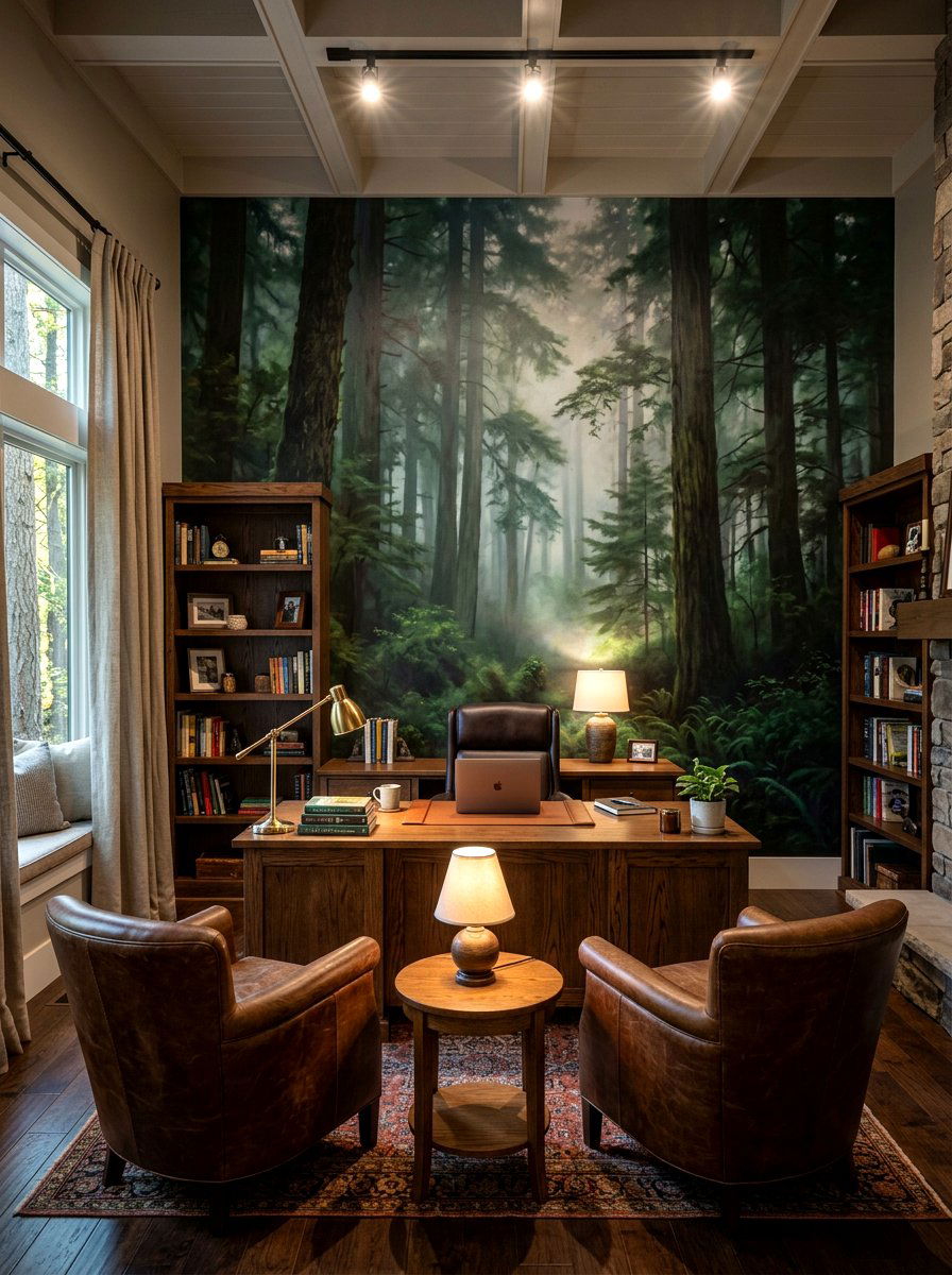 Moody Forest Landscape Study - 30 wallpaper decor ideas