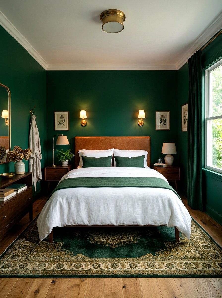 Moody Green Bedroom - 30 viral bedroom decor ideas