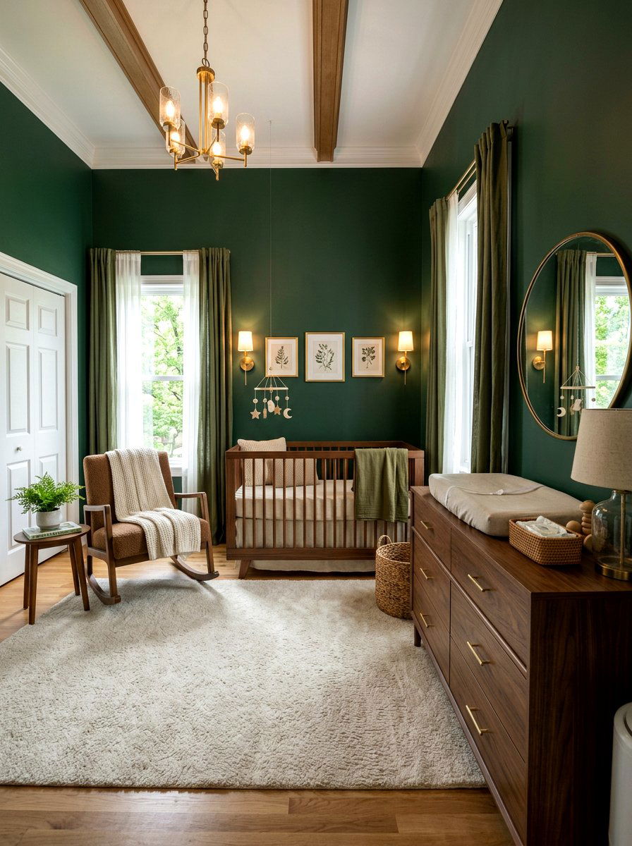 Moody Green Nursery - 30 soft green nursery ideas