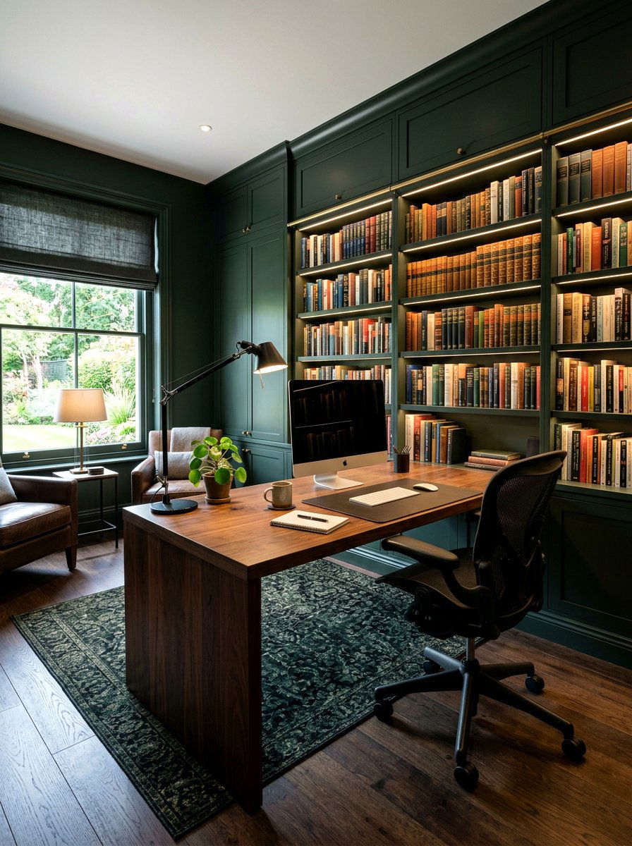 Moody Home Office Library - 30 moody reading room ideas