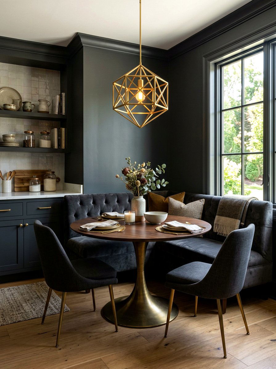 Moody Kitchen Nook - 30 kitchen nook ideas