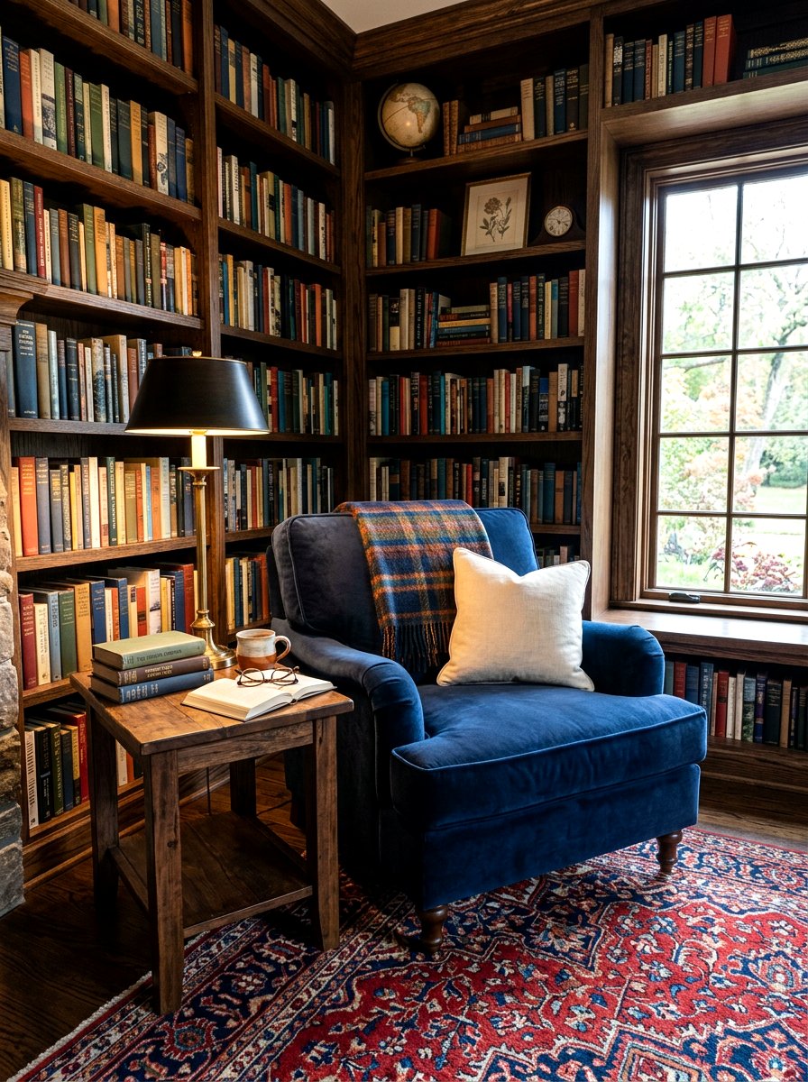 Moody Library Reading Nook Furniture - 30 moody library living room ideas