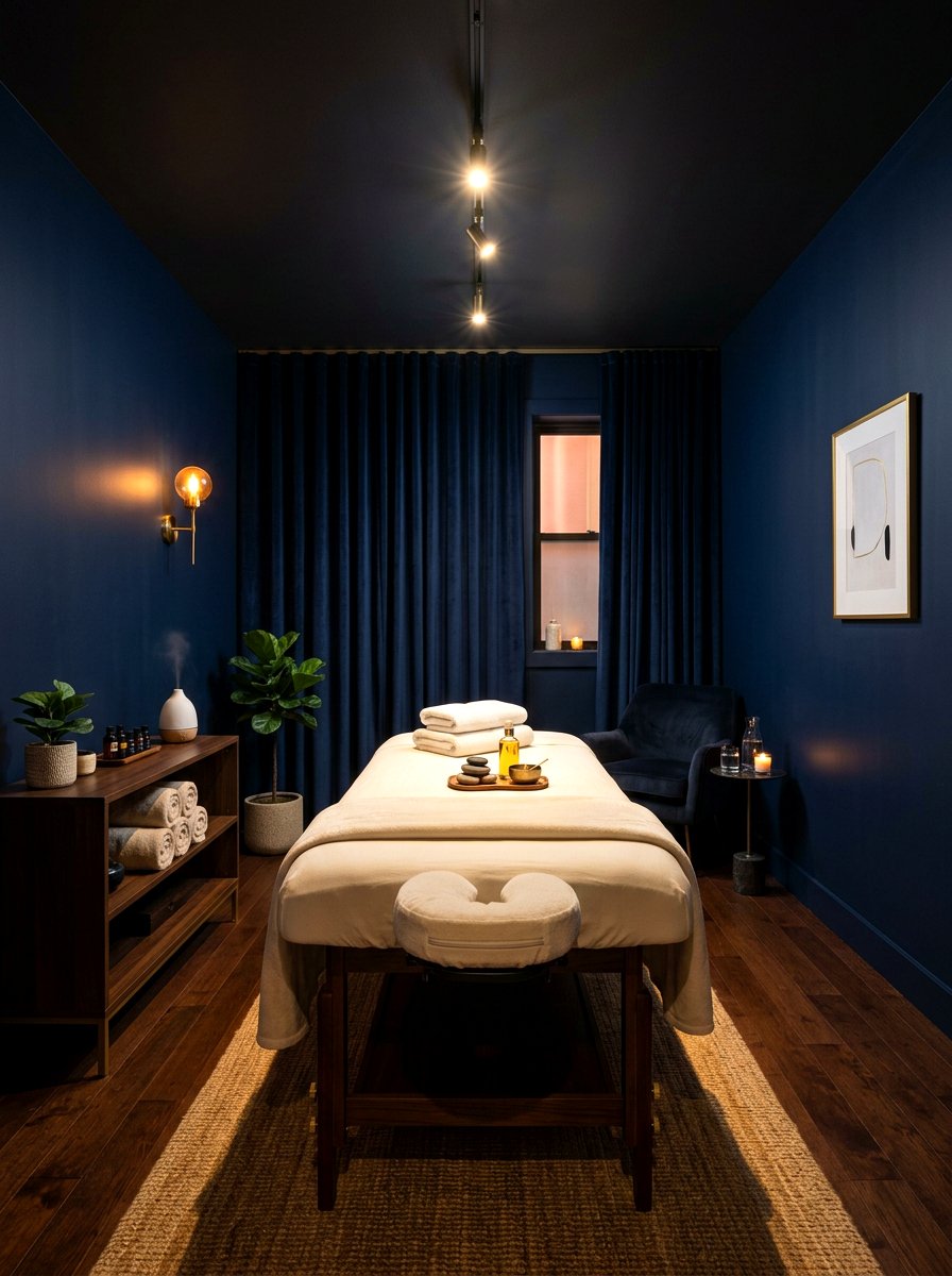 Moody Massage Room - 30 massage corner ideas