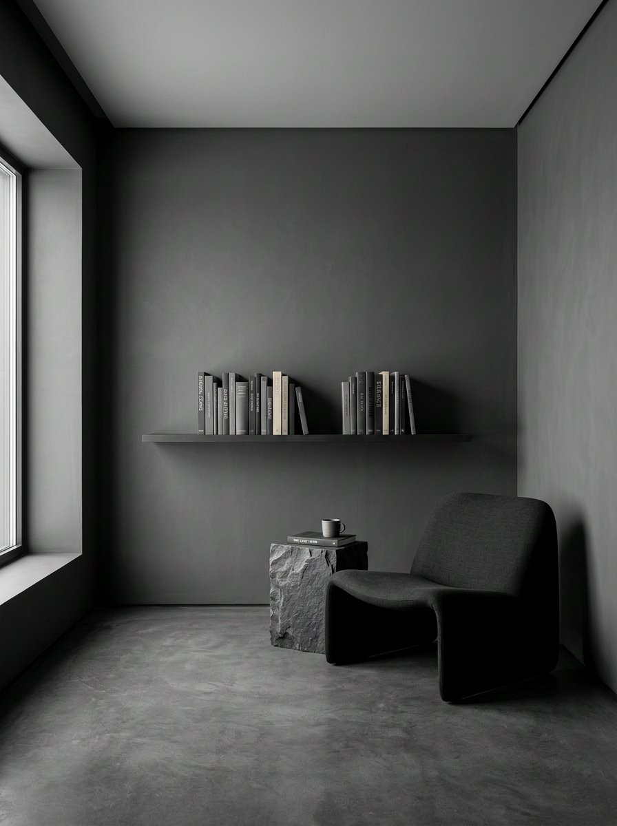 Moody Minimalist Reading Room - 30 moody reading room ideas