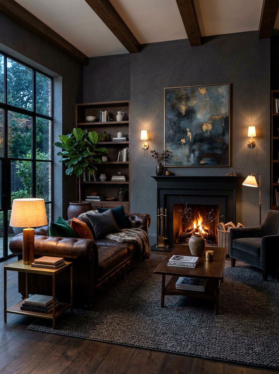 Moody Neutral Living Room - 30 neutral living room ideas