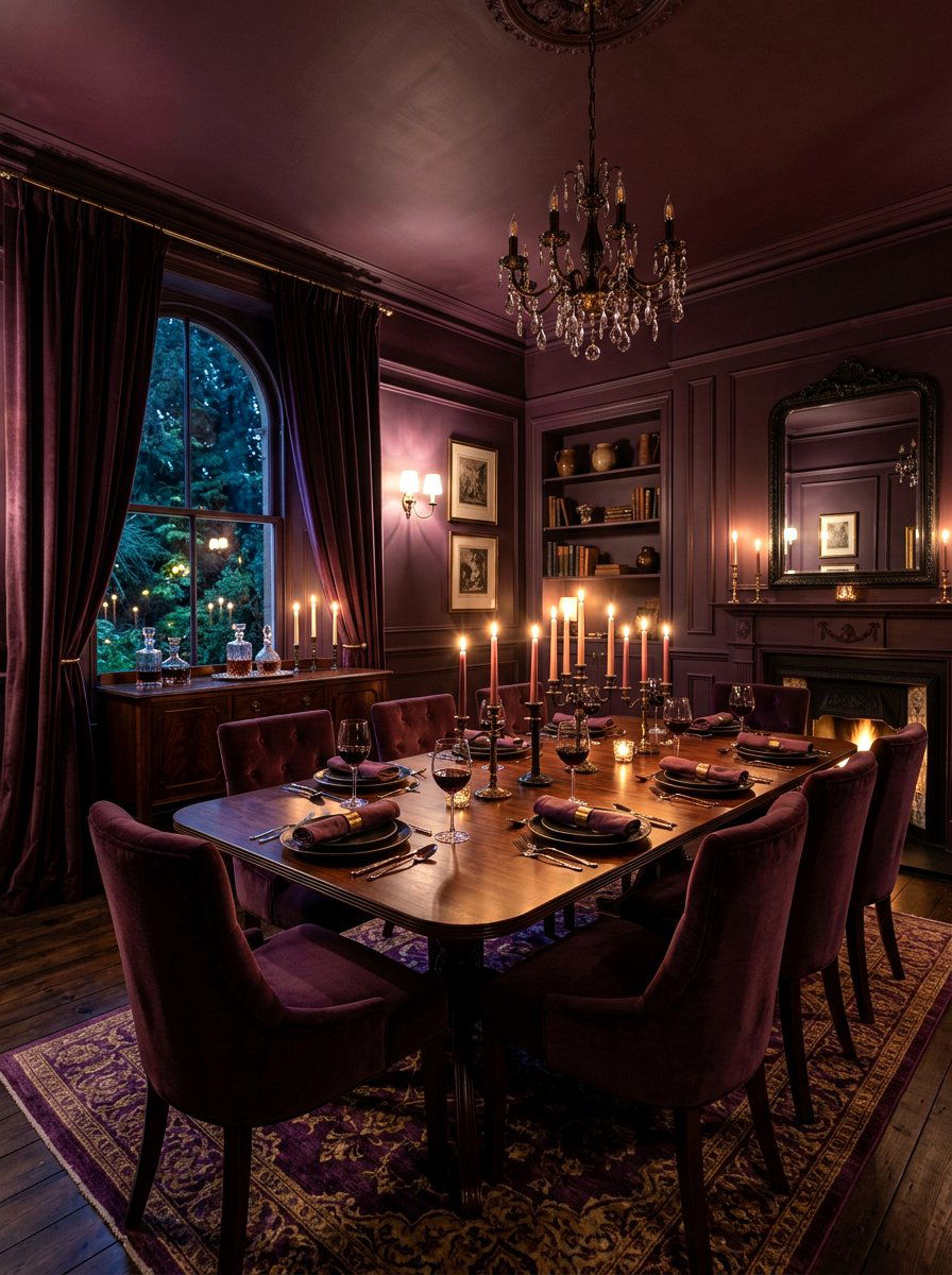 Moody Plum Dining Room - 30 plum dining room ideas