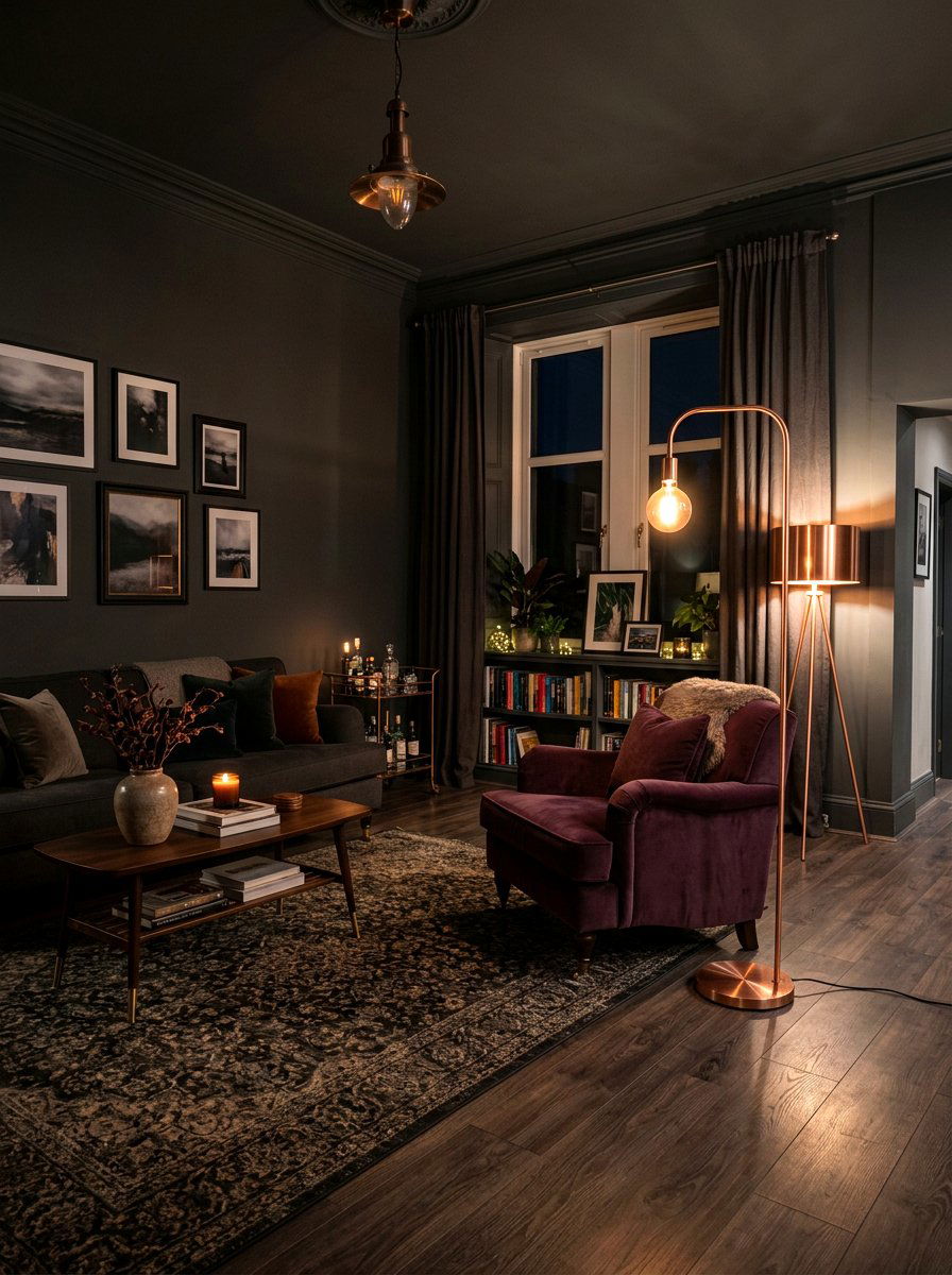 Moody Purple Lounge - 30 Pinterest room makeover ideas