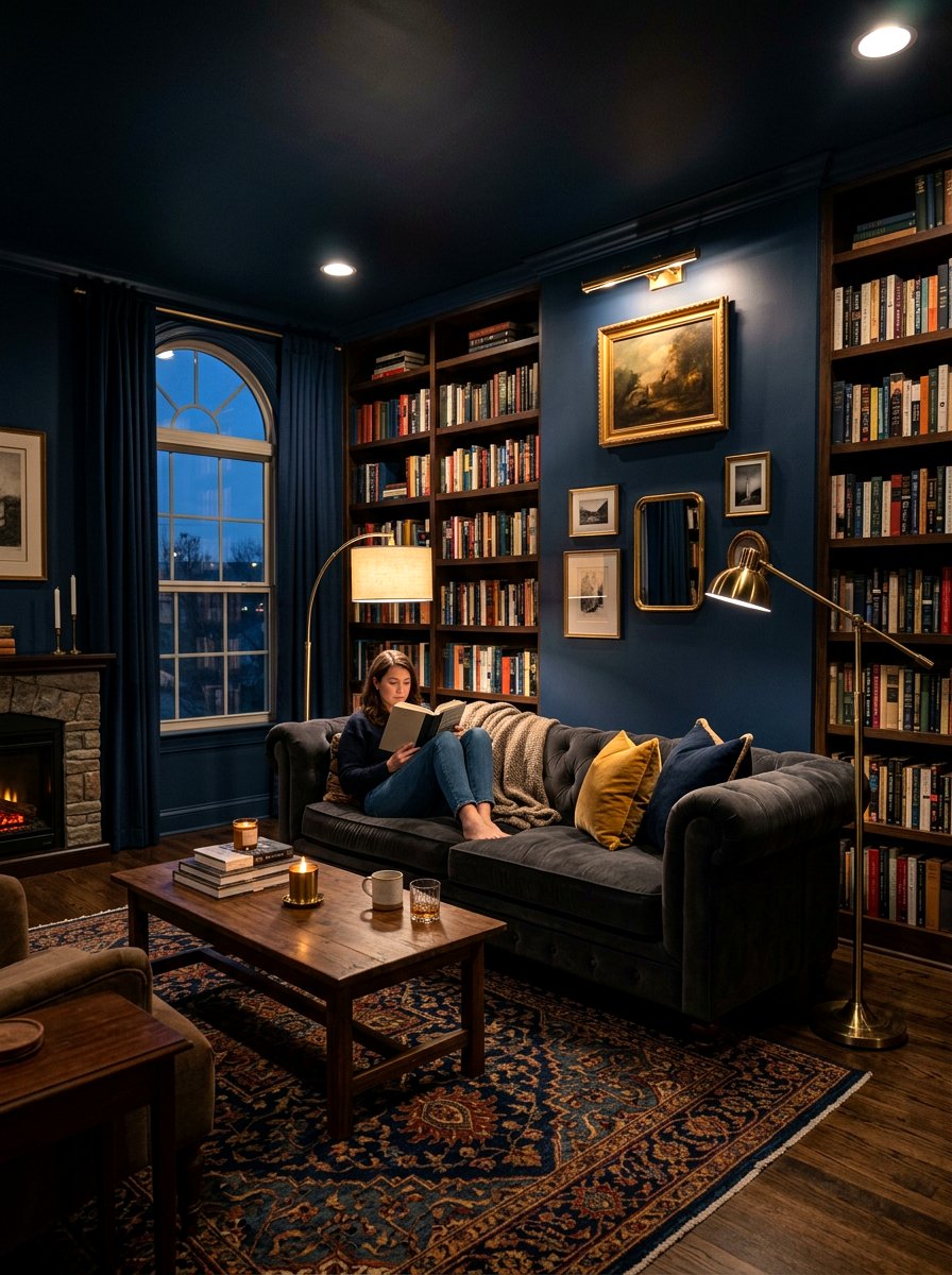 Moody Reading Room - 30 reading room aesthetic ideas
