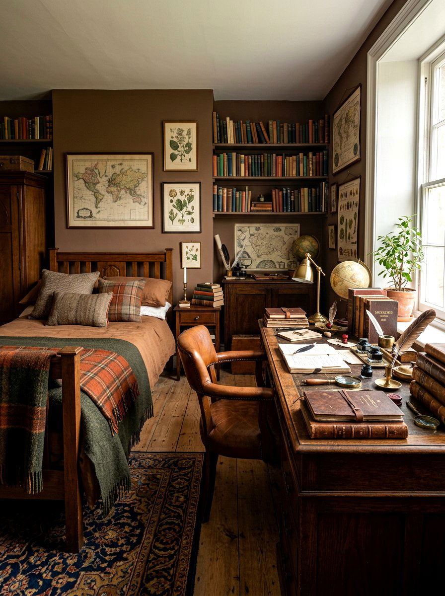 Moody Scholar Bedroom - 30 dark academia bedroom ideas