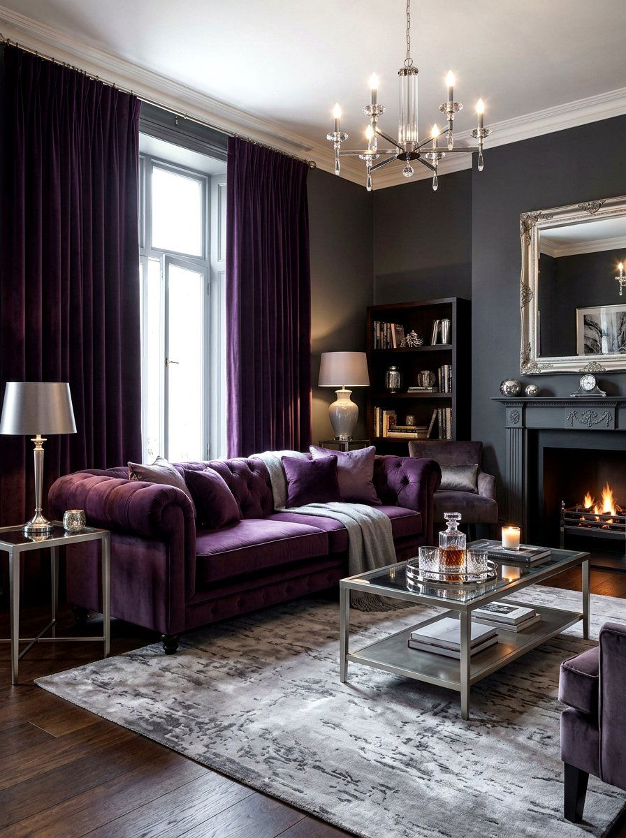 Moody Velvet Den Textiles - 30 den decorating ideas
