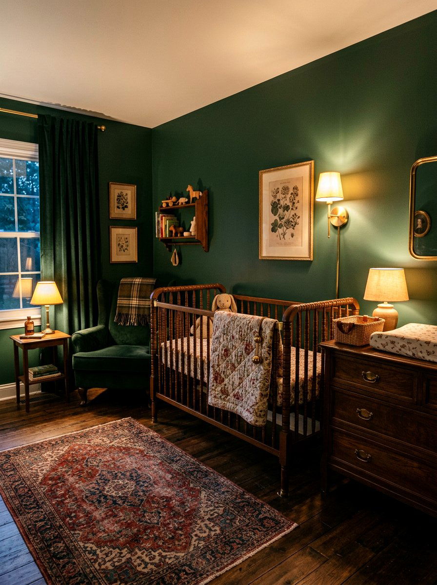 Moody Vintage Nursery - 30 vintage baby room ideas
