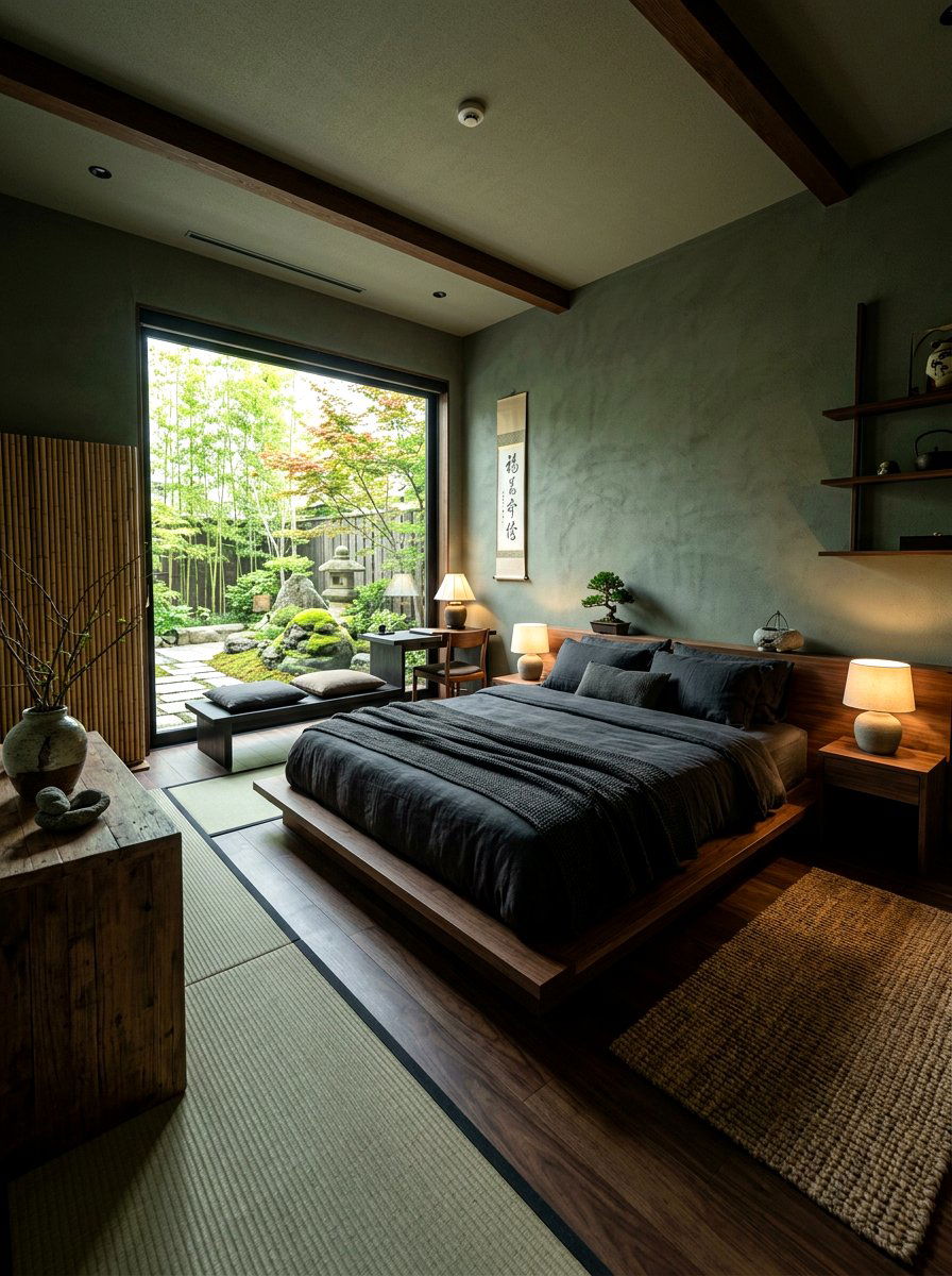 Moody Zen Bedroom - 30 moody hotel bedroom ideas