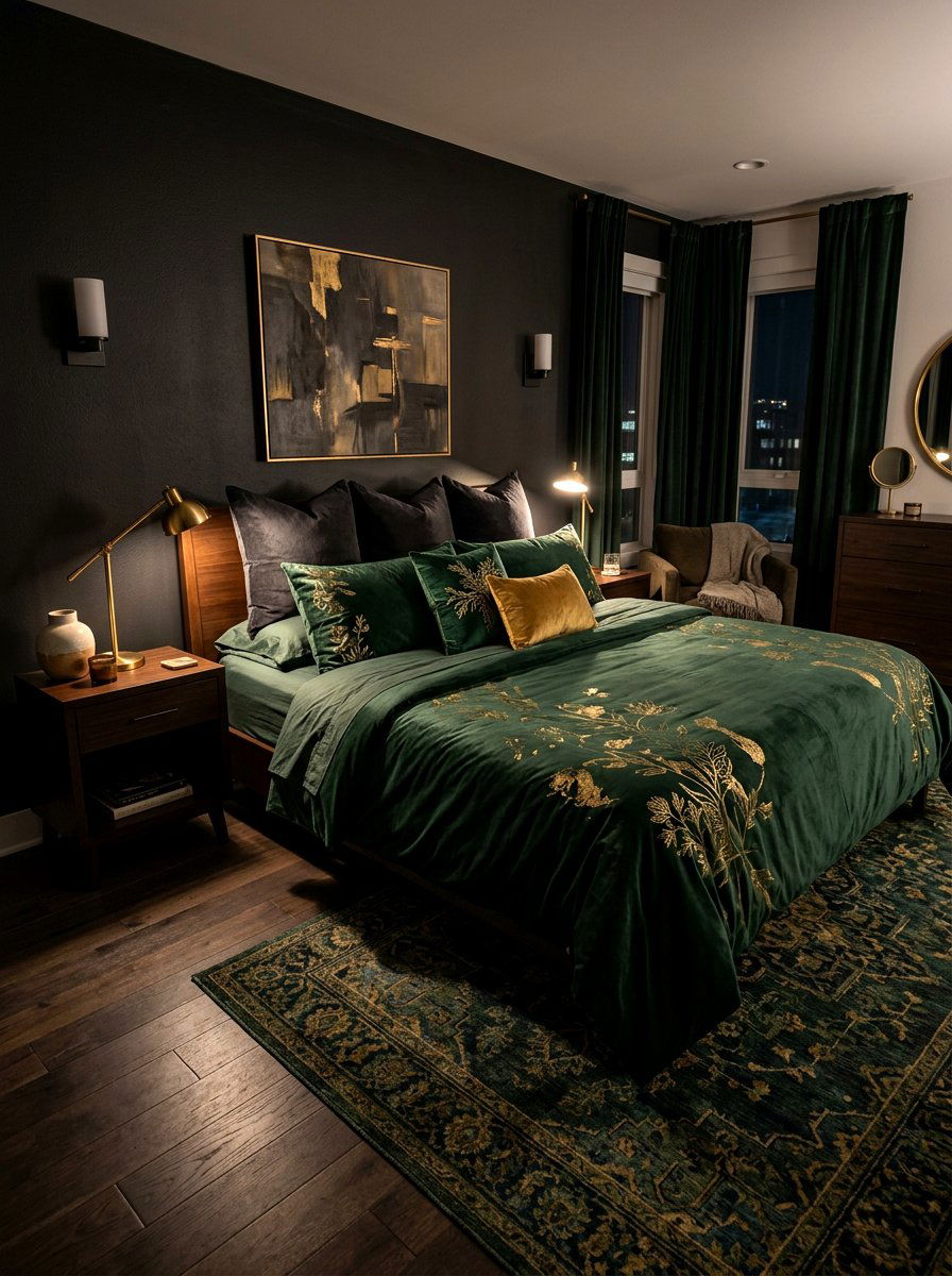 Moody dark European pillow styling - 30 European pillow styling ideas
