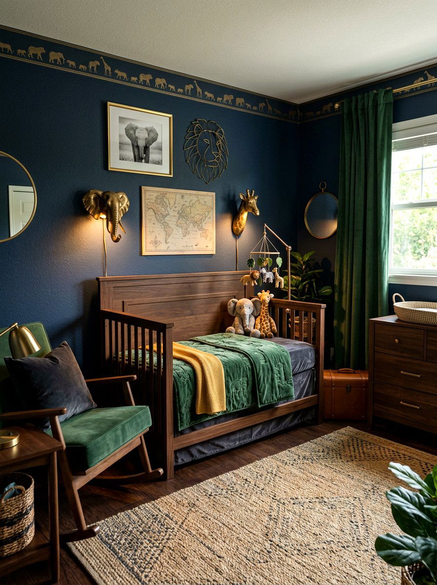 Moody safari nursery - 30 safari nursery ideas