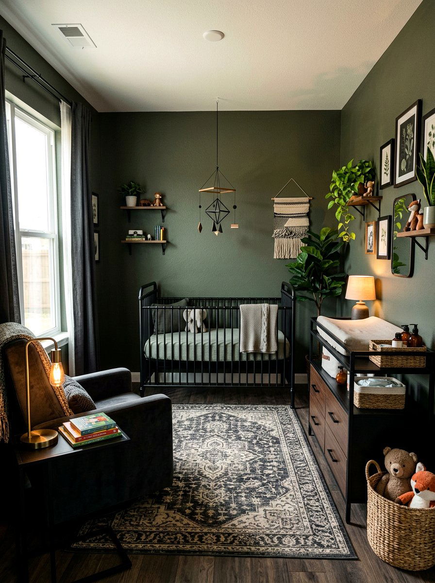 Moody sage nursery - 30 soft sage nursery ideas