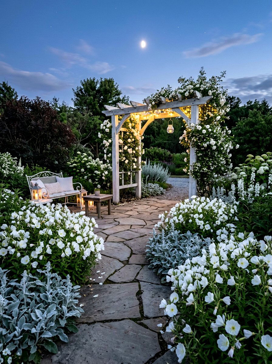 Moon Garden Flowers - 30 pollinator paradise backyard ideas