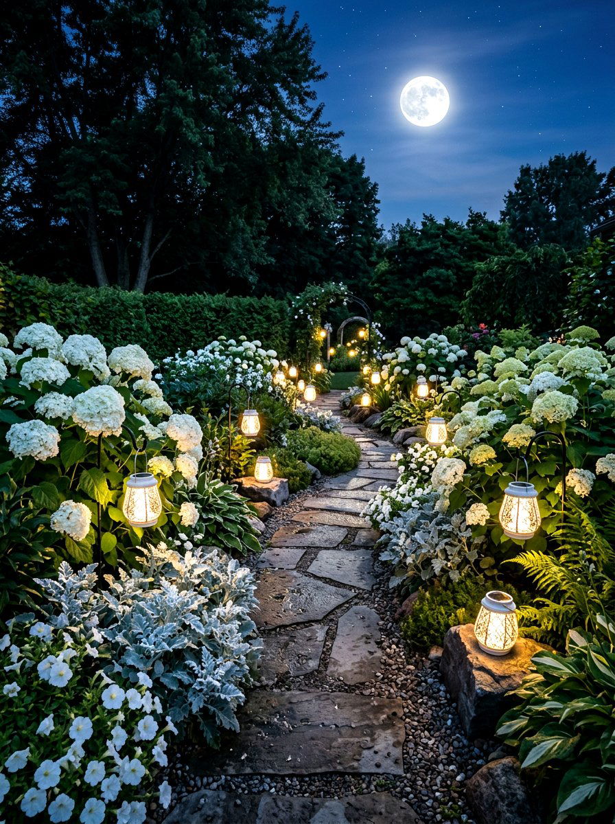 Moon Garden Lighting - 30 summer garden ideas