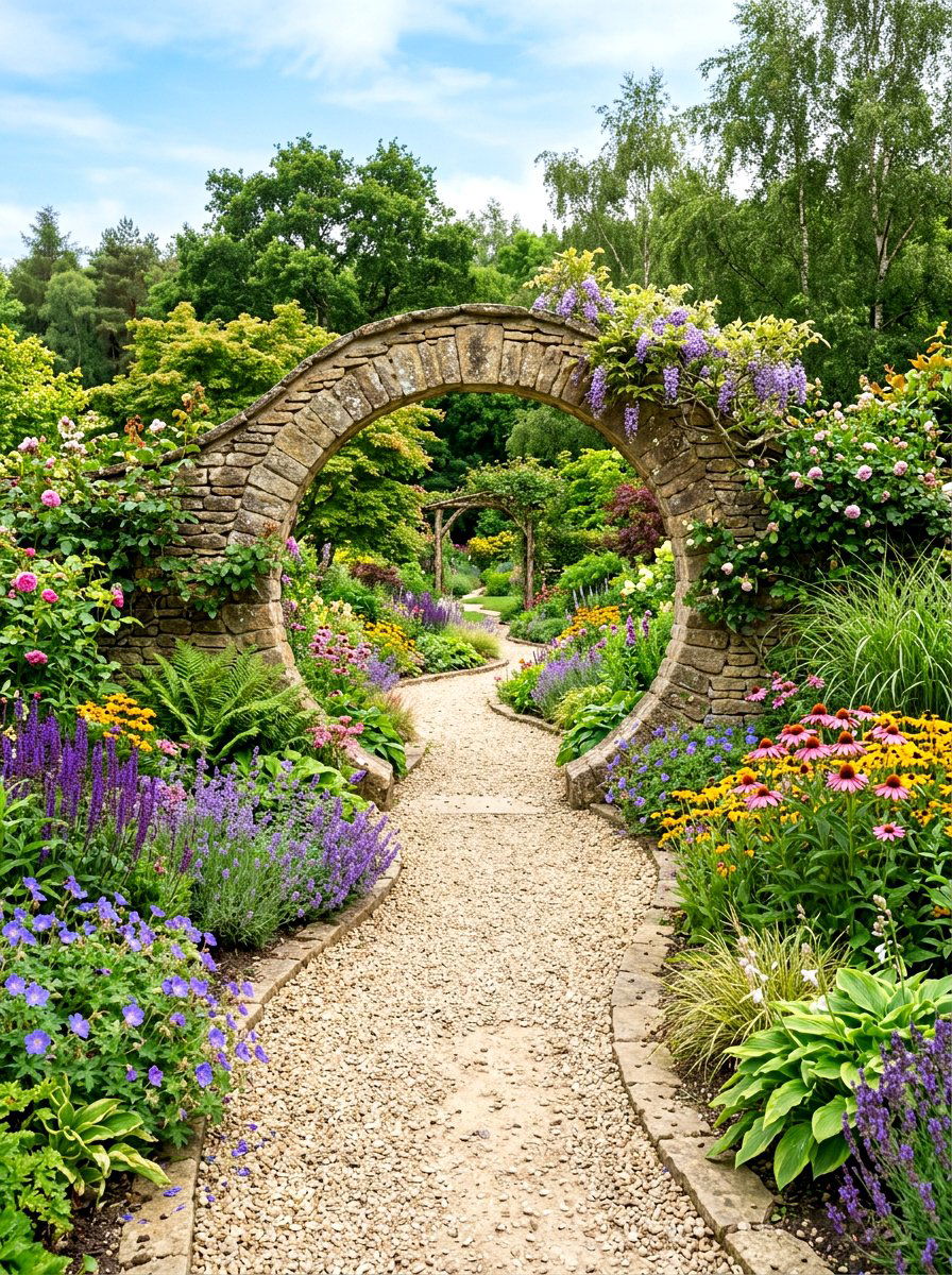 Moon Gate Garden Path - 30 moon gate garden ideas