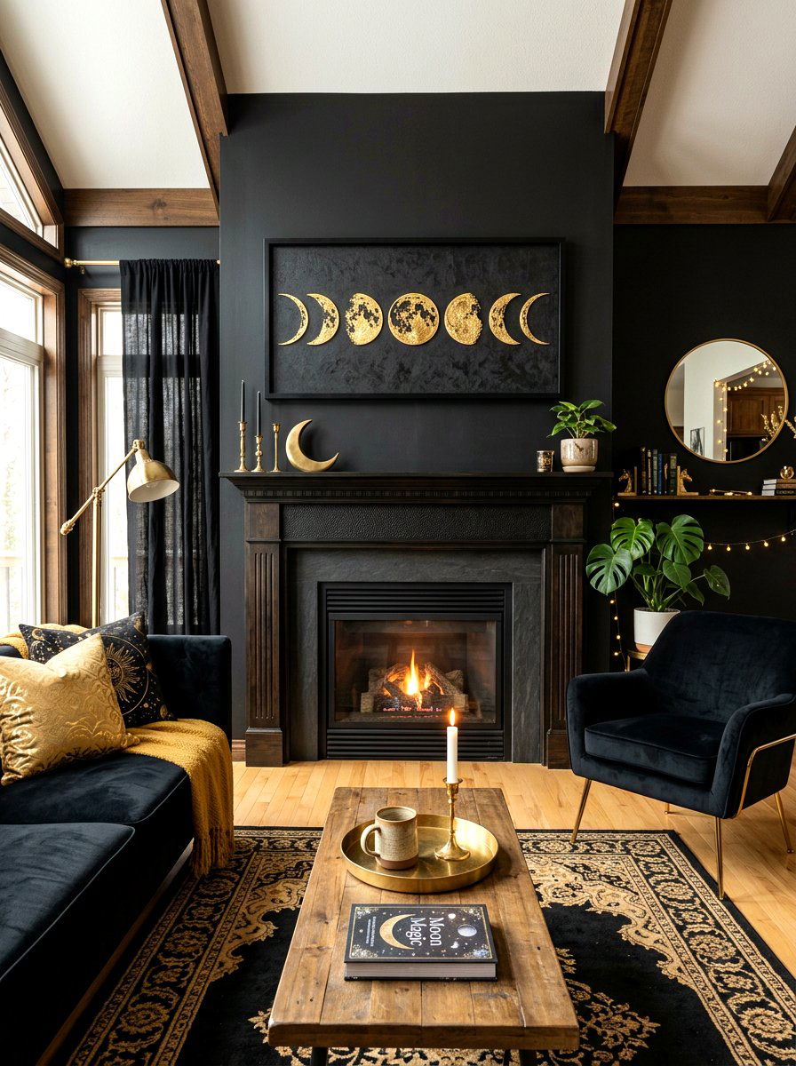 Moon Phase Art - 30 extra celestial living room ideas