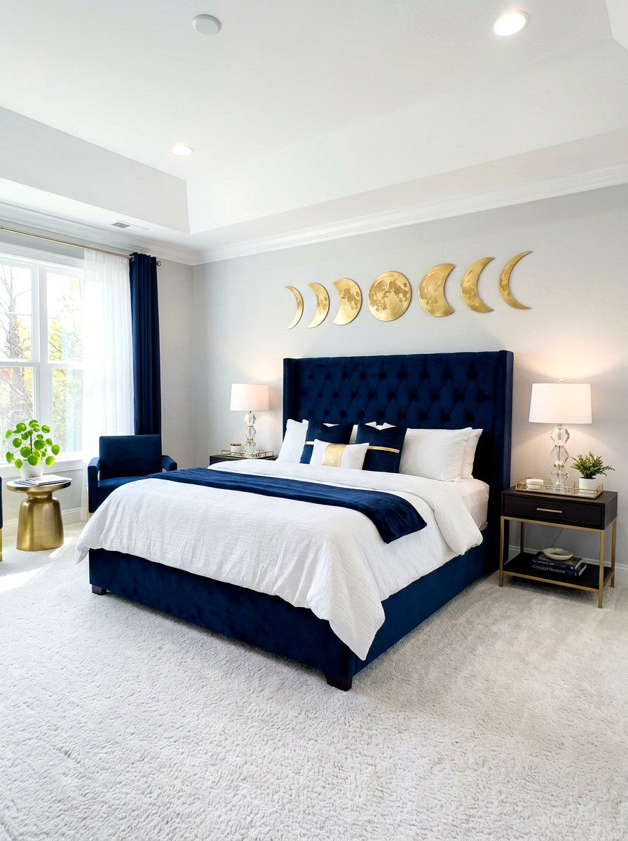 Moon Phase Wall Decor - 30 extra celestial bedroom ideas