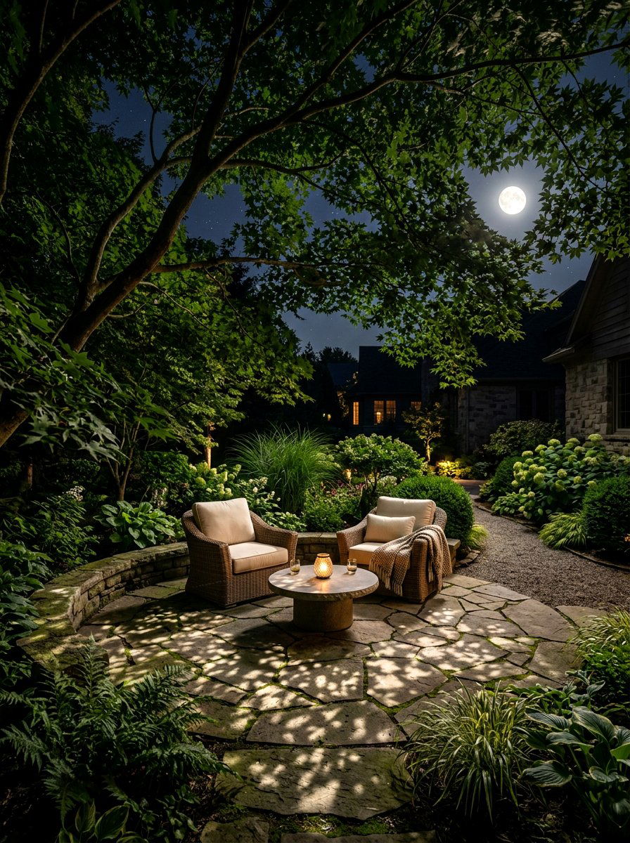 Moonlighting From Trees - 30 backyard lighting ideas