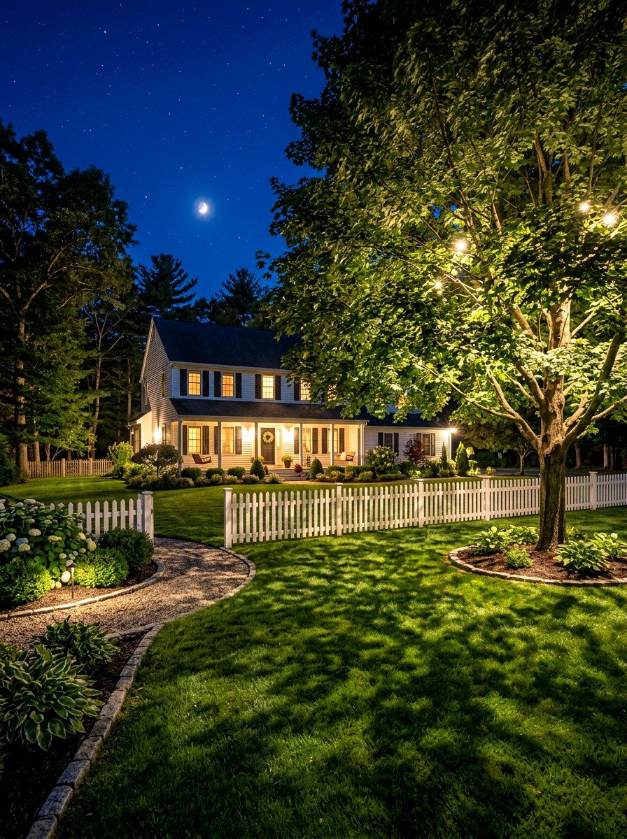 Moonlighting effect - 30 exterior lighting ideas for front of house
