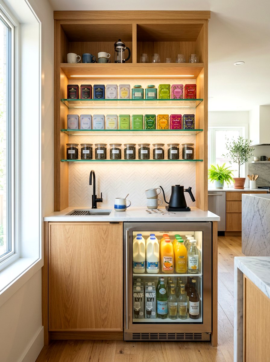 Morning Beverage Center - 30 breakfast pantry ideas