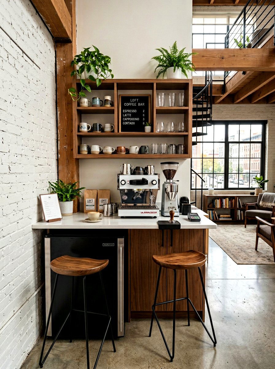 Morning Coffee Bar - 30 upstairs loft ideas